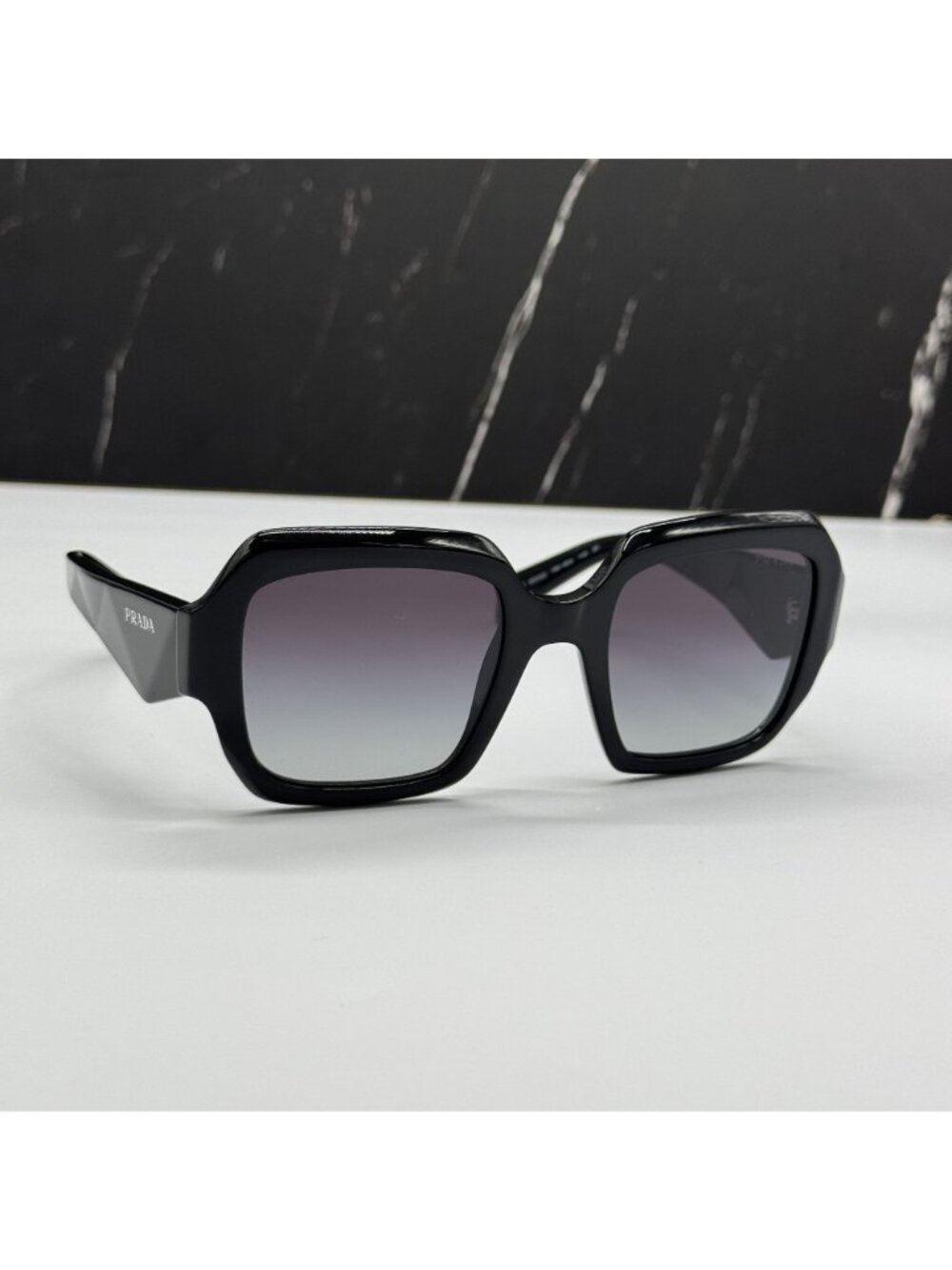 NEW PRADA PR28ZS 16K90A SUNGLASSES PR 28ZS 16K90A OVERSIZED BLACK WOMEN SPR 28Z - Picture 4 of 10